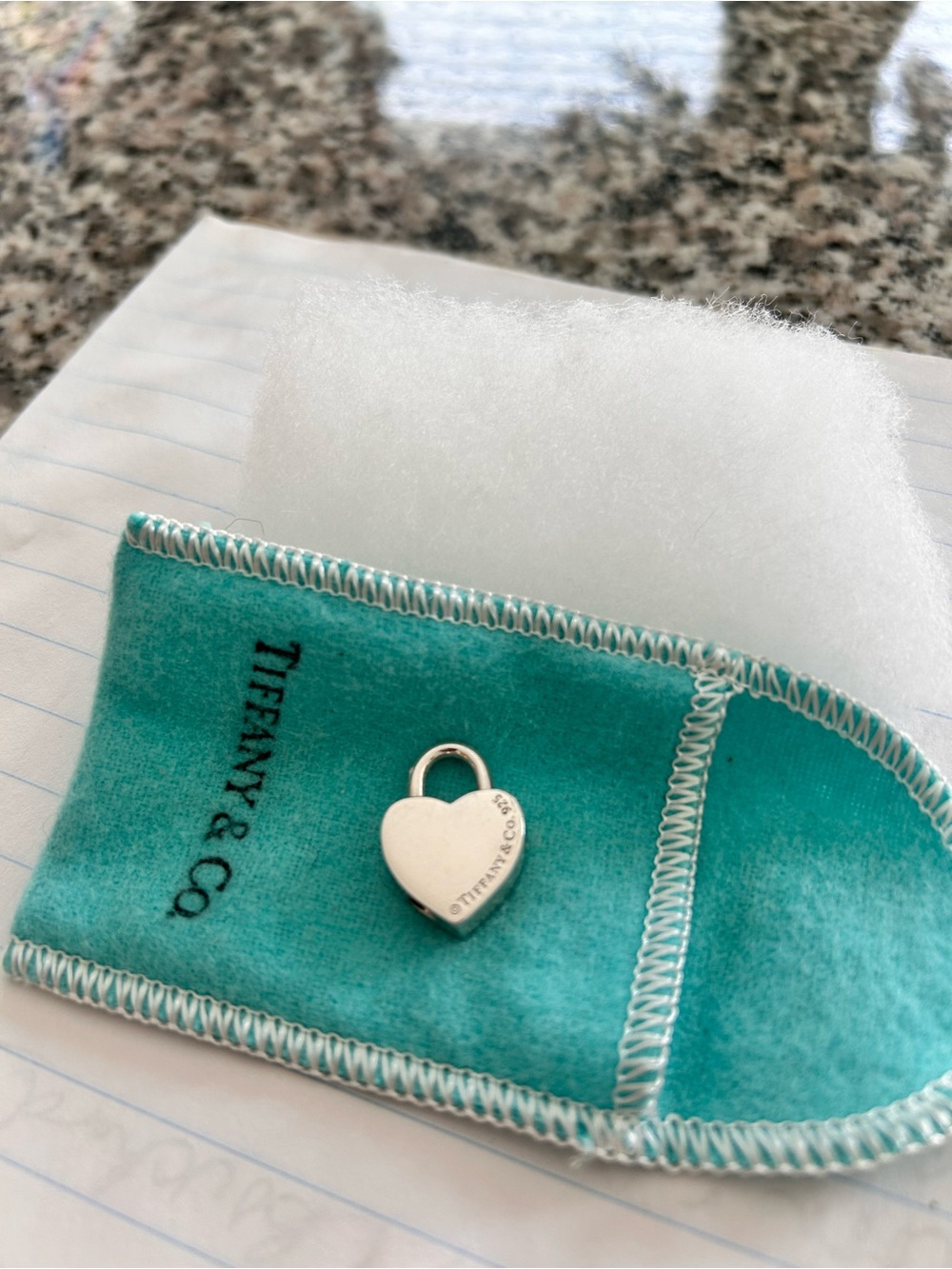 Tiffany & Co. Return to Tiffany Heart Lock Charm .925 Sterling Silver - Picture 7 of 11